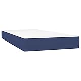 Eleganz Kinder Matratze 80x160 cm - Taschenfederkernmatratze für Kinderbett, Blauer Stoff, atmungsaktiv & orthopädisch - Ideal für gesunden Schlaf