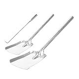 Amosfun 3 Stück Teiliges Kaminwerkzeug Kohleschaufel und Zange Robustes Feuerbesteck für Holzofen Grill und Kamin Silbernes Dekoratives und Vielseitiges Heizgerät-zubehör für Zuhause