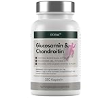 Glucosamin Chondroitin hochdosiert - 1200 mg pro Tag- mit Curcuma, Weihrauch, Hyaluronsäure, Vitamin C, Collagen & Piperin -180 Kapseln, laborgeprüft