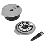 EXTRWORY Wiederverwendbare Kaffeekapsel für Bosch für Tassimo-Maschinen, Kunststoff-Kaffeefilter mit 60 ml, 180 ml Deckeln, Löffel, Bürste, Zubehör-Set