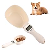 SKIKHN Digitale Löffelwaage,800g/1g Digitaler Messlöffel mit LED-Anzeige 4 Maßeinheiten,Digitale Futterschaufel,Abnehmbare Wiegelöffel zur Dosierung von Lebensmittelgewürzen und Hunde Katzenfutter