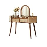 ksjdieunf Schminktisch Rattan Frisierkommode Retro Nordic Holz Schlafzimmer Spiegel Schreibtisch Waschtisch Zum Anziehen