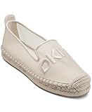 DKNY Mallandra Damen-Espadrille mit Logo-Espadrille, gepolsterte Innensohle, Schuhe, Knochen, 38 EU