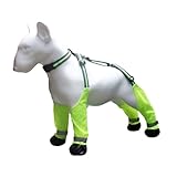 YXBQueen Tiefe Wasserdicht Hundeschuhe Klettverschluss, Regenschuhe Hundestiefelmit für Kleine Hunde hohe Hundestiefel mit V-förmiger Zunge für einfaches Anziehen