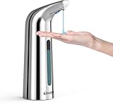 Greatmay Seifenspender Automatisch mit 4 einstellbare Stufen,400ml Elektrischer Flüssigseife seifenspender,IPX6 Wasserdicht Batteriebetriebener desinfektionsspender für Bad,Küche (Silber)