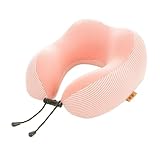 AZHKJKZH Nackenhörnchen Erwachsene Memory Foam Reisekissen Spandex Stoff Reise Nackenkissen Flugzeugkissen Waschbar Reise Gadgets(Pink)