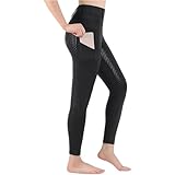 Vollbesatz Reithose aus Silikon Anti-Pilling Reitstrumpfhose Damen Reitbekleidung FüR Damen(Black,M)