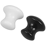 PENIKOKO 2 Stück Natürliche Massage steine Pilzform Hot Stones für Gesicht Körper Langlebig Tragbar Fördert Durchblutung für Spa Wellness Gua Sha Massagegerät Gesicht Hals