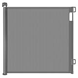 PetHot Treppenschutzgitter & Türschutzgitter Ausziehbar 0-140 cm, türgitter für Babys, Hunde & Katzen – Sicherheitsabsperrgitter für Treppen, Türen, Innen- & Außenbereich, Grau