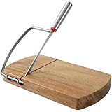 Abbdbd Käsehobel, Käsehobelbrett Aus Holz, Käseschneider Für Blockkäse Drähten, Käsehobel Aus Edelstahl Für Butterschneider