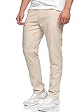 Indicode Herren Haverfield Stoffhose aus Leinen & Baumwolle | Herrenhose Freizeithose Männer Fog L
