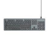 Hama Tastatur kabelgebunden CK-400 (USB Tastatur beleuchtet, dimmbar, ergonomisches Tippgefühl, Scissortasten, geräuscharm, Kabel abnehmbar, Multimedia Tasten, deutsches QWERTZ-Layout) schwarz