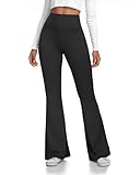 Merlvida Flared Leggings Damen High Waist Schlaghose Yoga Hose Bootcut Sportleggings Stretch Weite Sporthose Bauchkontrolle Jogginghose Jazzpants Elegant