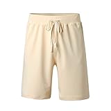 Lässige Sport-Shorts für Herren, athletische Workout-Hose, dehnbar, lässig, mittelhohe Taille, athletische Shorts, Herren-Sommerhose mit Taschen, Arbeitsshorts, lockere Passform, elastischer Bund