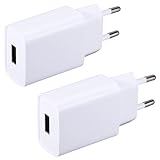 2er-Pack USB Netzteil 5V 2A USB Ladegerät Stecker Netzstecker Steckdosenadapter Ladestecker für Handy,Monitor,Kopfhörer,Tischleuchte,E-Book Reader,Tablet Kinder