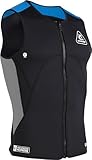CRESSI Men's Guardian Neoprene Zipper Vest 2mm Doppelt Gefütterte Neoprenweste mit Reißverschluss, Schwarz/Blau, L/4