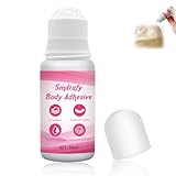 Hautkleber für Kleidung, Kleber Kompressionsstrümpfe, Klamotten Kleber auf Haut, Unsichtbarer, Wasserfester, Entfernbarer Hautkleber,Kontaktklebstoffe, 60ml