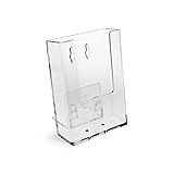 taymar DIN Lang (DL), DIN A6 Prospekthalter, Wandprospekthalter, Tischprospekthalter mit Stand-Clip