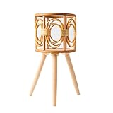Handgefertigter geflochtener künstlicher Rattan-Blumentopf mit Ständer, Pflanzenaufbewahrungsständer, Kinderzimmer, Töpfe, Heimdekoration, Boden-Pflanzgefäß, Körbe