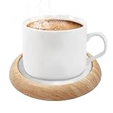 Tassenwärmer USB, Getränkewärmer Kaffeewärmer mit Rutschfester Basis,Kaffeetassenwärmer für Milch/Kaffee/Tee, Mug Warmer Beheizter Untersetzer für Home Office (Gelb, 75mm)