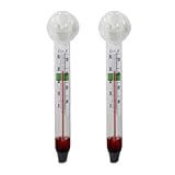 2pcs Aquarium Thermometer, Lange Aquarientemperaturmesser, Schwimmender Wassertemperaturmonitor, Glas Thermometer, Präzisions Thermometer Für Aquarien, Reptilienbehälter