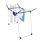 Leifheit Standtrockner Pegasus 180 Solid Plus mit stabilem Stand, Wäscheständer für lange Wäsche, Flügelwäschetrockner für platzsparende Aufbewahrung