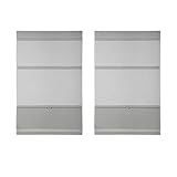 GARDINIA EASYFIX Raff-Rollo 2er-Set, Verdunklungsrollo ohne Bohren, Magnetisch, Inkl. Klettband, Raff-Gardine, Blickdicht, Grau, 80 x 140 cm BZW. 90 x 140 cm (BxH)