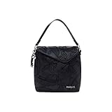 Desigual Mittelgroße Tasche mit Blumen, Schwarz, 27.2, Casual