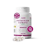 HSN Kaliumcitrat 1664 mg (600 mg elementares Kalium) pro Tagesdosis | 180 pflanzliche Kapseln | Kalium trägt zur normalen Funktion des Nervensystems bei | Ohne Gentechnik, Vegan, Glutenfrei