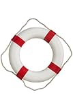 Rot weißer Deko Rettungsring 50cm