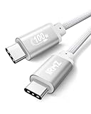 Weiß USB C Kabel 4M, Lang USBC auf USBC Kabel 5A Schnellladung, Ladekabel USB-C 4M für iPhone 17 16 Pro Max, für iPhone 17 Air, Samsung Galaxy S25 S24