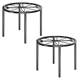 Josmimic Pflanzenständer Pflanzenregal Metall Gartenregal: 20cm Braun Blumentopfständer - 2 Pack Blumengestell für Pflanzen für Die Platzierung im Wohnzimmer Schlafzimmer Balkon und Garten.