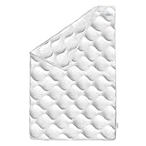 Koru Kids®️ Leichte Bettdecke 135x200 cm – mit 95° waschbar – extra Hygiene für Allergiker – atmungsaktive Steppdecke 135 x 200 – für Frühjahr Sommer - Oeko-TEX – Duvet – weiß - Oberbett