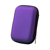Festplatten Case Für 2,5'' Festplatten,Festplattentasche Case für Externe Festplatte,Portable HDD SSD case mit Innenfächer Netztaschen,Robust Stoßsicher Tasche Hülle, Hart Reise Tragen Etui Case, Weiß