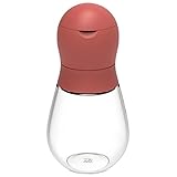 DINESA Salz- und Pfeffermühle aus Glas, manuelle Lebensmittel, Kräutermühlen, Gewürzbehälter, kreative Küchenhelfer, Gewürzflaschen, Rot