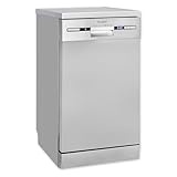 Exquisit Geschirrspüler, 9 Maßgedecke, Spülmaschine 45 cm, ECO-Modus, Geschirrspüler 45 cm, GSP59309-030E silber