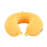Chickwin Nackenkissen Flugzeug, Reisekissen Memory Foam Kissen, Feste Farbserie Nackenhörnchen Erwachsene Kinder, Tragbares Reisekissen für Reise, Camping, Büro und Haus (dunkelgrau,30x30cm)