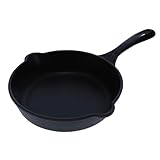 VICTORIA Bratpfanne Gusseisenpfanne Eingebrannte, Induction 20cm Geeignet für Feuer, Grill, Backofen, Ceranfeld, Gas, Cast Iron Skillet Cured, Toxic Free Non-Stick Kochgeschirr ohne PTFE oder PFOA