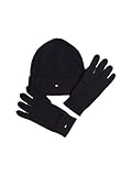 Tommy Hilfiger Flag PIMA Cotton Beanie & Gloves Geschenkpackung Herren, Schwarz (Black), OS