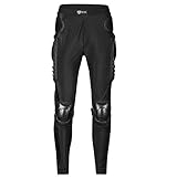 Motorrad-Schutzausrüstung für Hüfte, Oberschenkel, Knie, Protektor, Motocross, gepanzerte Hose für Motorrad, MTB, Dirt Bike, Rennsport (nur Hose), Schwarz , S