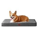 EHEYCIGA Orthopädisches Hundebett Mittelgroße Hunde, Hundekissen Waschbar Flauschig, Hundematte Hundematratze mit Abnehmbarem Deckel für Kiste