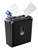 SINCHEREU Aktenvernichter,6 Blatt Kreuzschnitt Papierschredder,Sicherheitsstufe P4,Schredder mit 11L Papierkorb,Kreditkarte/CD,Überhitzungsschutz,Elektrischer Reißwolf für Zuhause und Büro