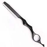 Haarschere, Effilierschere, Friseur-Haarrasierer zum Schneiden von Haaren, Haar-Effilierschere, Spliss-Trimmer, Bartschere, Haarschere für Frauen (schwarz)