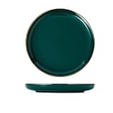 BONAD Dessertteller Grüne keramische Platten-Geschirr Schüssel Dessert Dish Abendessen Dish Geschirr Set Küchenzubehör Servierteller (Color : I.10 Inch Tray)