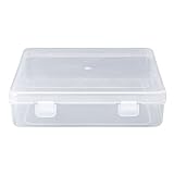 Quadratische, transparente Kunststoff-Schmuck-Aufbewahrungsbox für Behälter, Perlen, Basteln