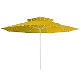GLJTUO Ampelschirm, Hängeschirm, Sonnenschutz Für Den Außenbereich/Garten/Balkon/Rechteckiger Gartenschirm,Yellow-A