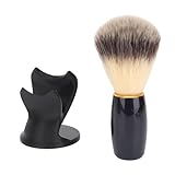 Rasierpinsel und Ständer mit gebogenem Griff, synthetisches Tierhaar, Herren-Rasierpinsel-Set für Barbershops, Reise-Pflegeset