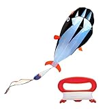 XIMEY Octopus Drachen, Drachen Kinder, Drachen Flugdrachen Groß, 550 x 72 cm, Flugdrachen Kinder, Winddrachen mit Drachenschnur 100m, Drachen Steigen Lassen Kinder ab 8 Jahre und Erwachsene