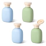 Giantree 4 Stück Quetschflaschen Reiseflaschen, Nachfüllbare Reisebehälter Reiseflaschen Zum Befüllen Reise Duschgel Behälter Travel Bottles Mit Flip-Top Deckel Für Shampoo Cremes Lotion (100ML)