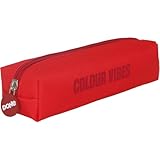 ‎DOHE - Einfaches Federmäppchen - 1 Fach, Rechteckige Mehrzwecktasche, 21x6x6 cm, Reißverschluss, Hergestellt aus strapazierfähigem Polyester - Colour Vibes